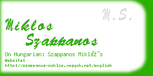 miklos szappanos business card